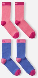 Reima 2 Paar Woll Kindersocken Parit Pink Blau