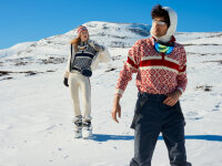 Dale of Norway Team Norway Cortina Damen Wollpullover Rot Weiß