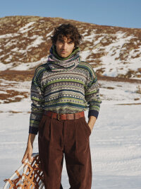 Dale of Norway Utsira Herren Wollpullover Blau Grün