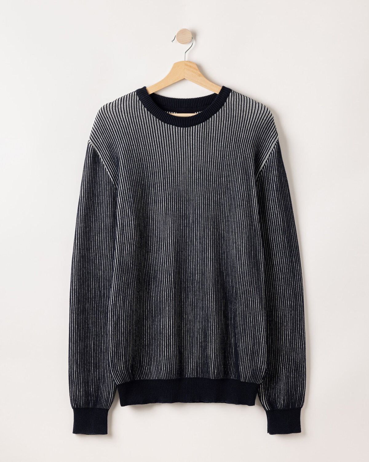 Holebrook Herren Strickpullover Greger Navy Weiß M