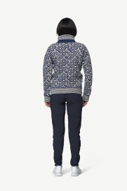 Devold Svalbard Damen Rollkragen Wollpullover Night Offwhite