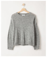 Holebrook Damen Strickpullover Elisabeth Crew Grau