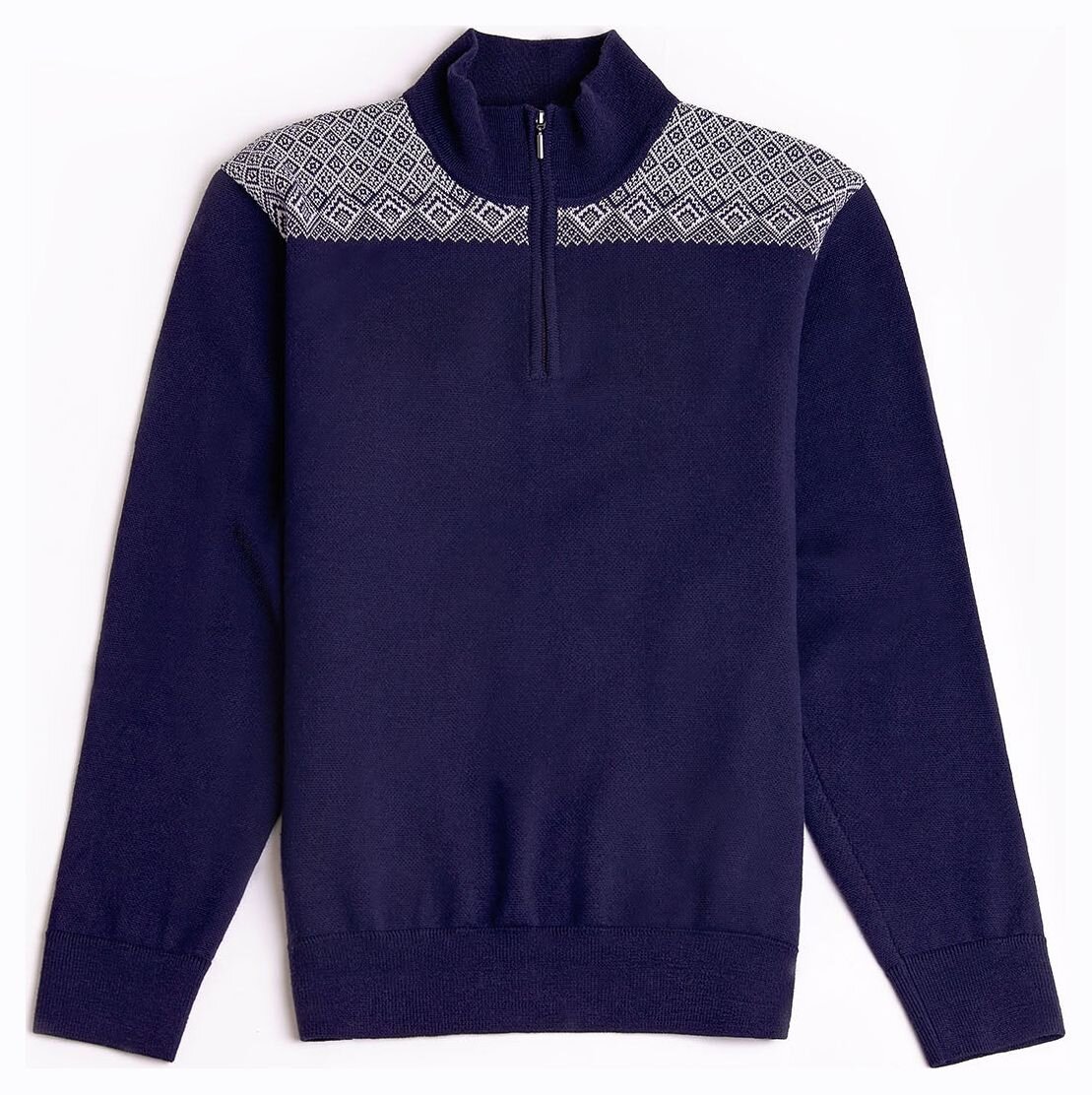 Natural Style Letthet Herren Merino Norwegerpullover Navy M