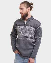 Natural Style Skog Herren Merino Norwegerpullover Grau