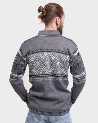 Natural Style Skog Herren Merino Norwegerpullover Grau
