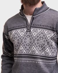 Natural Style Skog Herren Merino Norwegerpullover Grau