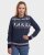 Natural Style Juletider Damen Norwegerpullover Navy