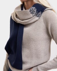 Natural Style Fretheim Merino Woll Schal Navy
