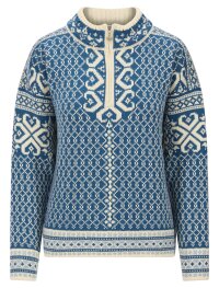 Dale of Norway Leknes Damen Strickpullover Blau Weiss