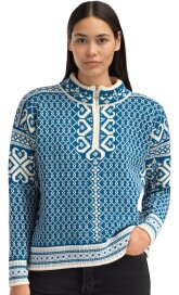 Dale of Norway Leknes Damen Strickpullover Blau Weiss