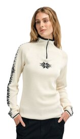 Dale of Norway Geilo Damen Merino Zip Wollpullover Weiss