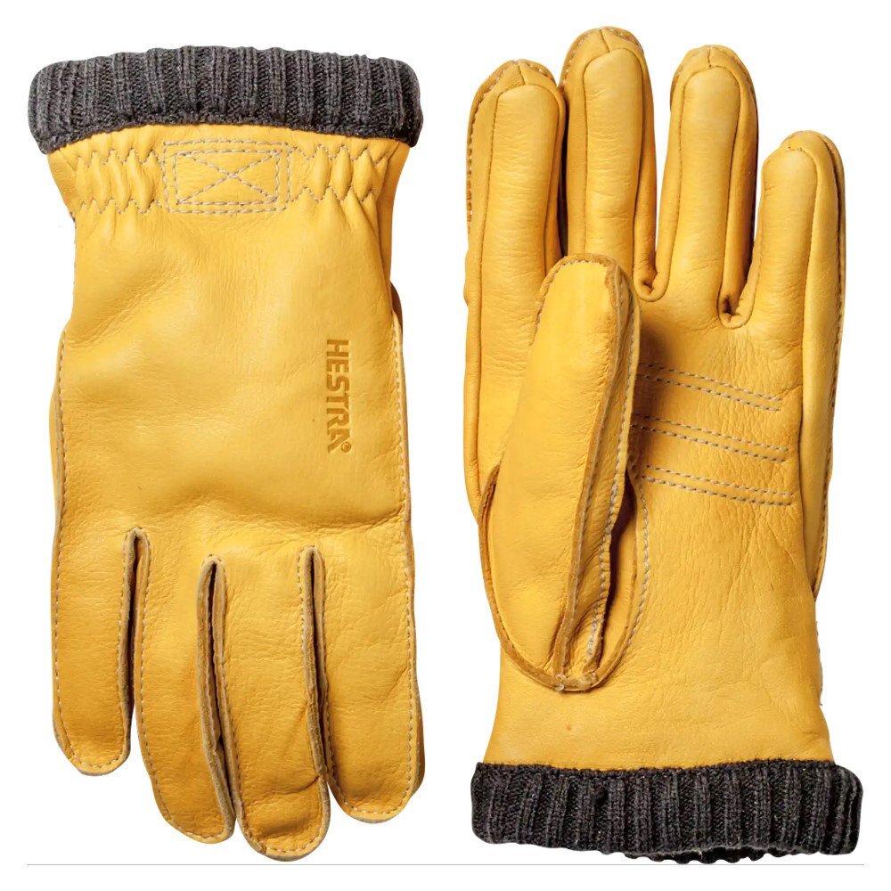 Hestra Deerskin Primaloft Herren Lederhandschuh Gelb 8
