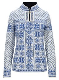 Dale of Norway Peace Damen Wollpullover Blau Weiss