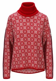 Dale of Norway Firda Damen Norweger Pullover Rot Weiss