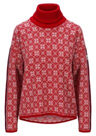 Dale of Norway Firda Damen Wollpullover Rot Weiss