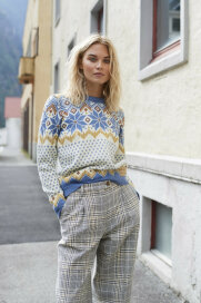 Dale of Norway Vilja Feminine Sweater - Blau/Weiss