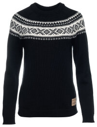 Dale of Norway Vågsøy Damen Merino Wollpullover Schwarz