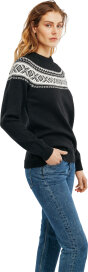 Dale of Norway Vågsøy Damen Merino Wollpullover Schwarz