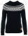 Dale of Norway Vågsøy Damen Merino Wollpullover Schwarz