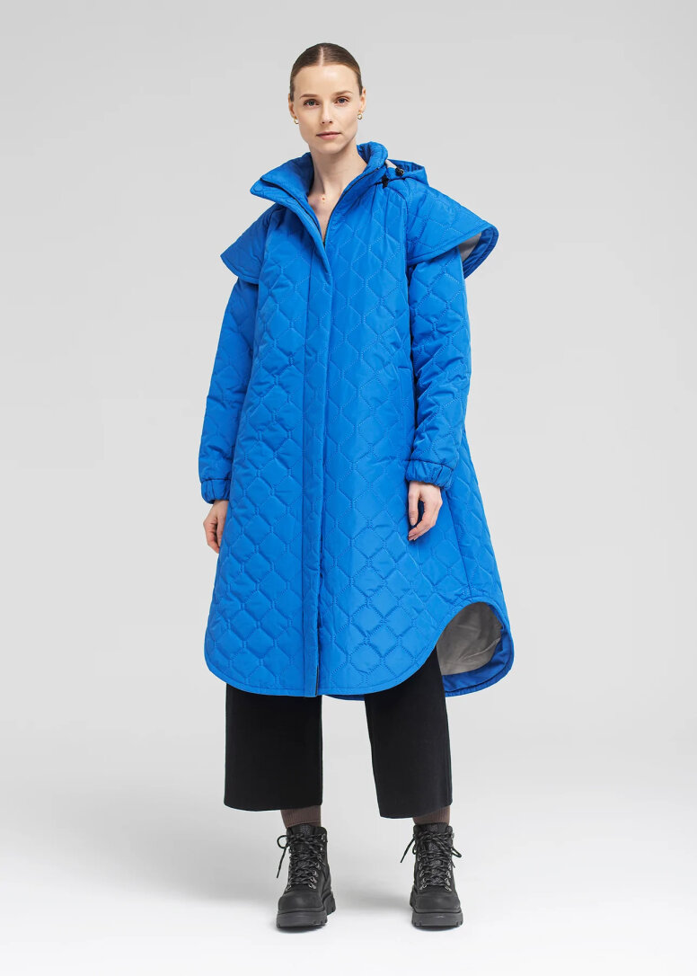 BRGN Quilted Tyfon Coat Hellblau