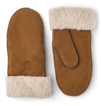 Hestra Damen Sheepskin Echtleder Fäustling Braun Beige