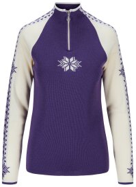 Dale of Norway Geilo Damen Merino Zip Wollpullover Lila