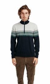 Dale of Norway Hovden Herren Merino Norweger Wollpullover Navy Grün