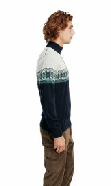 Dale of Norway Hovden Herren Merino Norweger Wollpullover Navy Grün