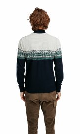 Dale of Norway Hovden Herren Merino Norweger Wollpullover Navy Grün