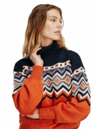 Dale of Norway Randaberg Damen Merino Norweger Pullover Orange