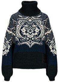 Dale of Norway Blomdalen Feminine Sweater - Navy/Weiss