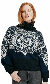 Dale of Norway Blomdalen Feminine Sweater - Navy/Weiss