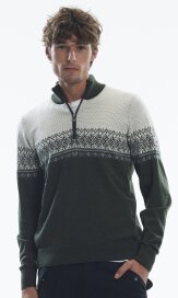 Dale of Norway Hovden Herren Merino Wollpullover Grün