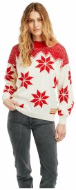 Dale of Norway Winter Star Damen Wollpullover Rot Weiss