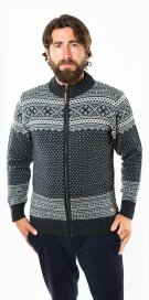 Fuza Wool Arn Herren Merino Strickjacke Grau