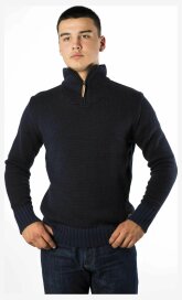 Fuza Wool Dai 1/2 Zip Merinopullover Blau