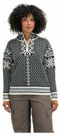 Dale of Norway Leknes Damen Norweger Strickpullover Schwarz Weiss