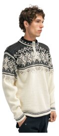 Dale of Norway Vail Herren Wollpullover Weiss Braun