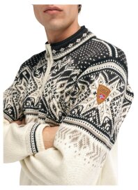 Dale of Norway Vail Herren Wollpullover Weiss Braun