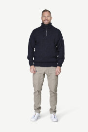 Devold Nansen Zip Neck Wollpullover Navy