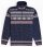 Natural Style Isfjell Herren Wollpullover Navy Weiss