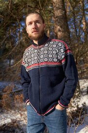 Natural Style Winterfjell Herren Strickjacke Navy