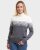 Natural Style Ice Rose Damen Merino Wollpullover Navy Weiss