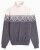 Natural Style Ice Rose Damen Merino Wollpullover Grau Weiss