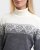 Natural Style Ice Rose Damen Merino Wollpullover Grau Weiss