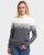 Natural Style Ice Rose Damen Merino Wollpullover Grau Weiss