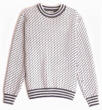 Natural Style Alva Damen Strickpullover Weiss Grau