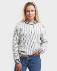 Natural Style Alva Damen Strickpullover Weiss Grau