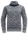 Devold Svalbard Zip-Rollkragen Wollpullover Weiss Anthrazit